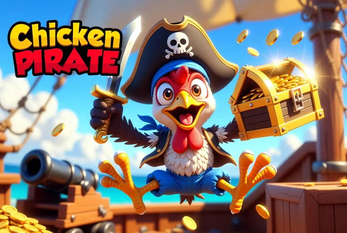 Chicken Pirate crossing game session that a casino welcome bonus could fund